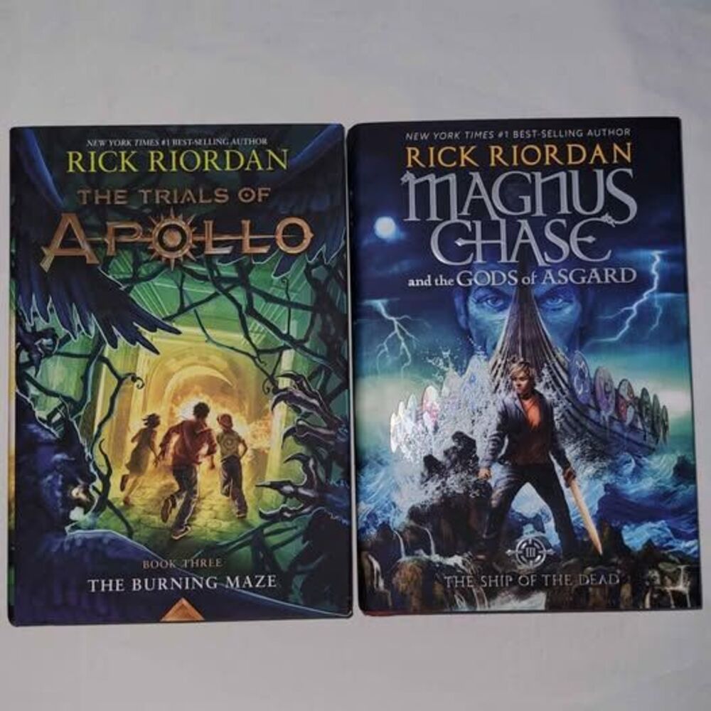 2 Rick Riordan books- The Burning Maze & The Ship Of The Dead NEW